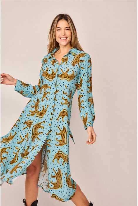 VESTIDO CASCADA GUEPARDO 2