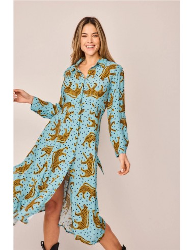 VESTIDO CASCADA GUEPARDO