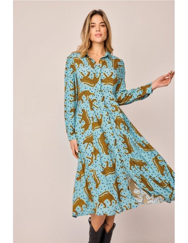 VESTIDO CASCADA GUEPARDO