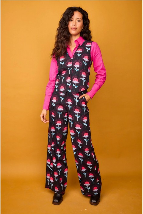 CHALECO FLORA FLOR ROSA