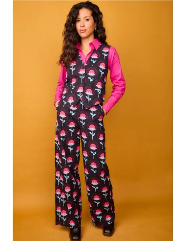 CHALECO FLORA FLOR ROSA