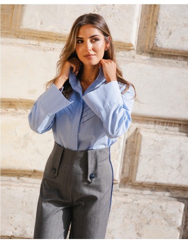 BLUSA AZUCENA CELESTE