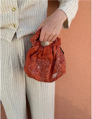 BOLSO NARANJA BORDADO