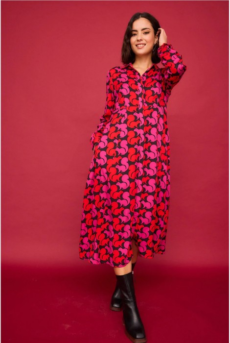 VESTIDO LARGO CASCADA ARDILLA