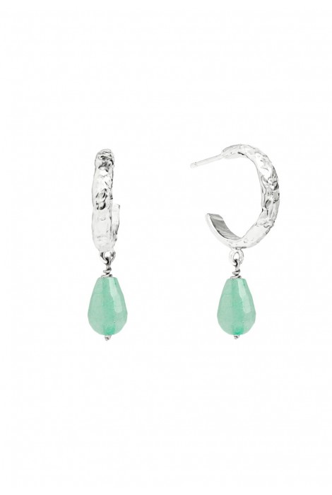 AROS SADIE AGUAMARINA PLATA