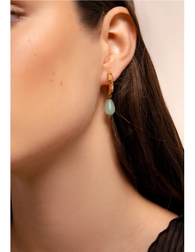 AROS SADIE AGUAMARINA PLATA