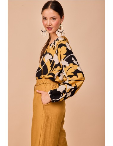 CAMISA PUNTAL FLOR NEGRA