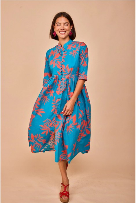 VESTIDO AVILÉS HOJAS